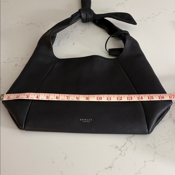 Radley Black Pebbled Leather Knot-Handle Shoulder Bag-new - Picture 6 of 9